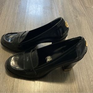 Tory Burch black heels 4.5” inch block heels size 10m